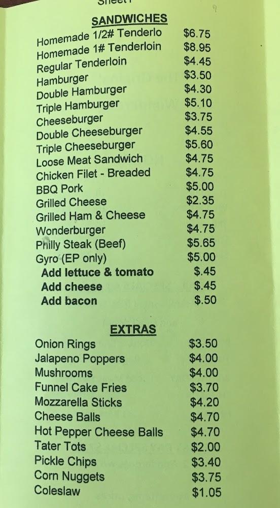 "The Original" Wonderdog - East Peoria Menu image 2